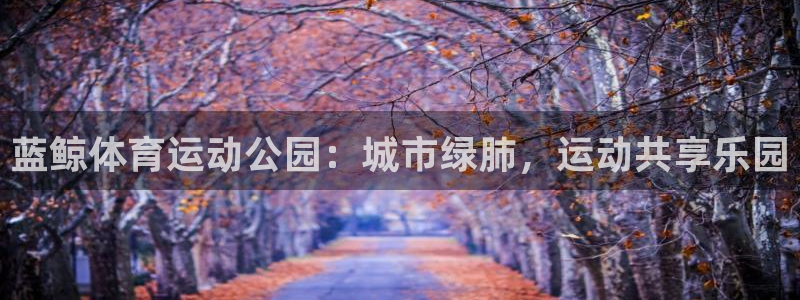 关键词：蓝鲸体育运动公园：城市绿肺，运动共享乐园